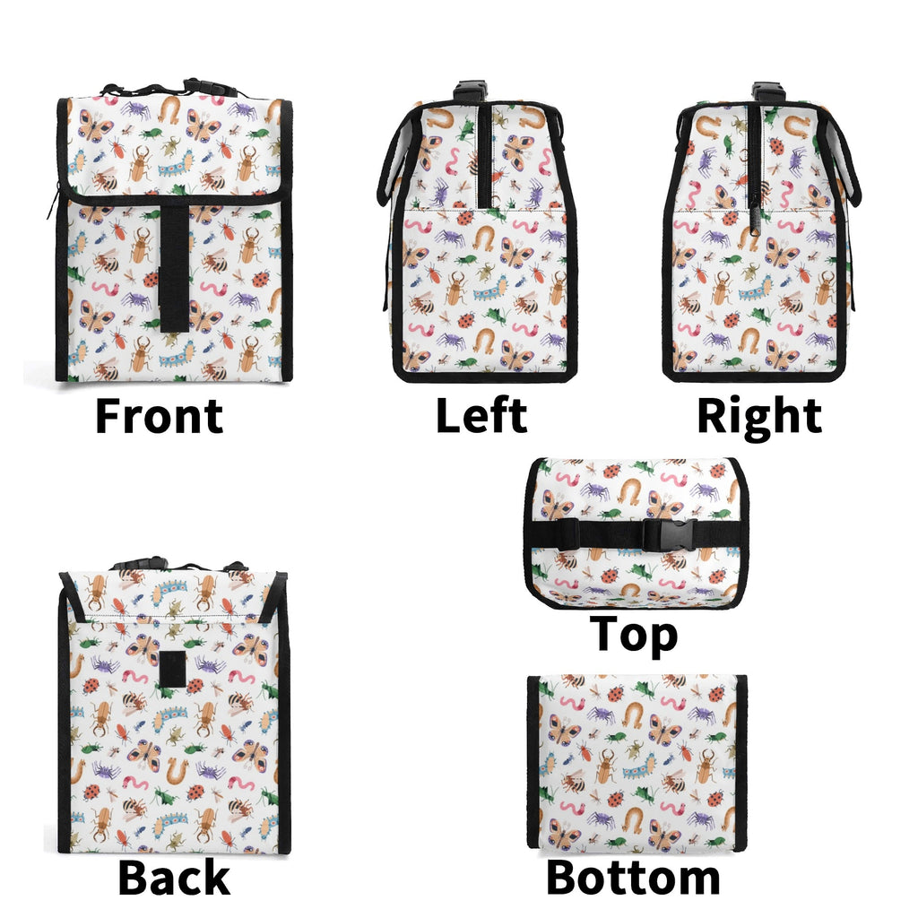 Cute Little Bugs Flip-top Lunch Bag Flip Top Lunch Bag animal Printed Offshore