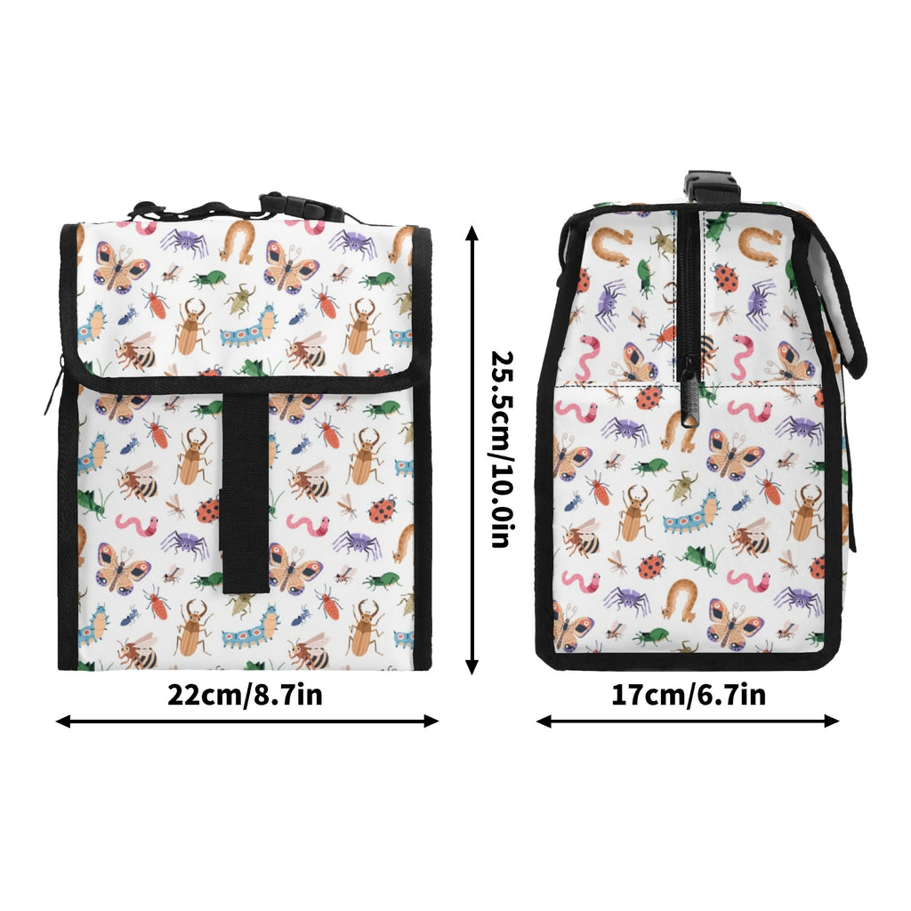Cute Little Bugs Flip-top Lunch Bag Flip Top Lunch Bag animal Printed Offshore
