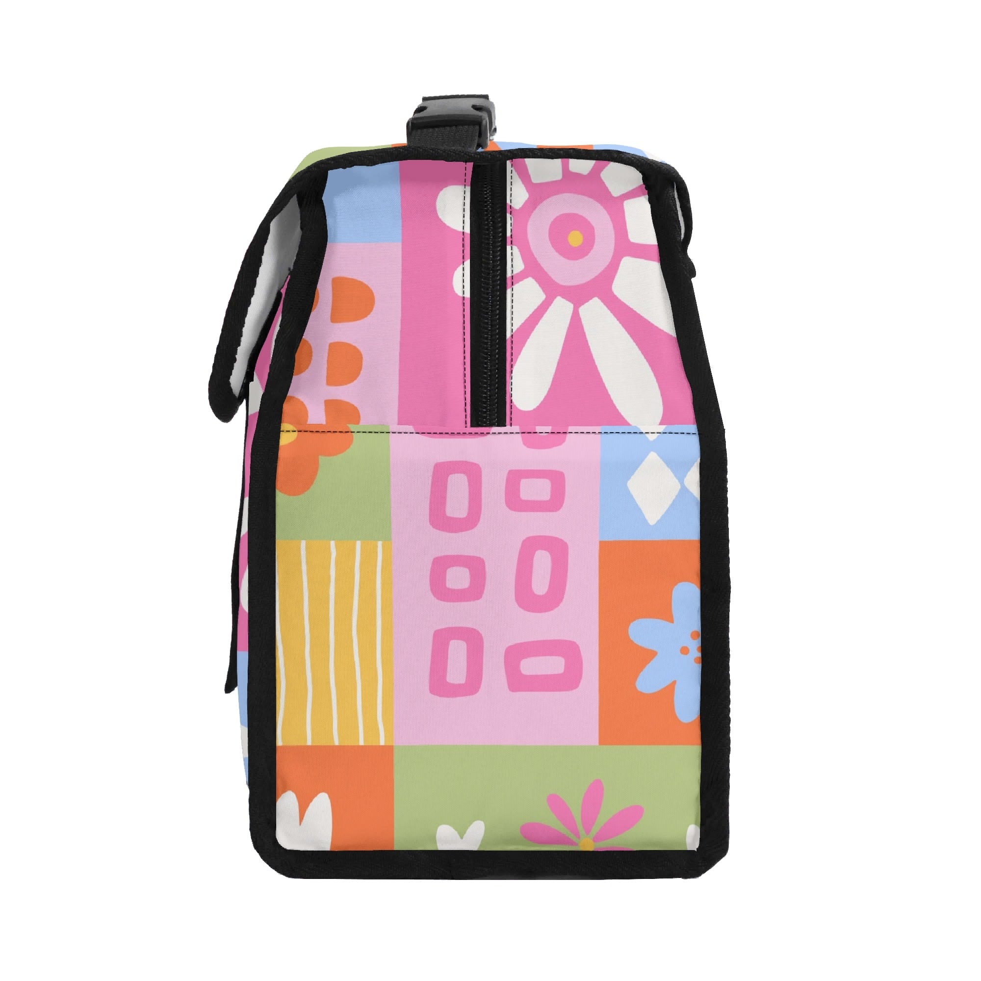 Floral Patchwork - Flip-top Lunch Bag Flip Top Lunch Bag Plants Printed Offshore