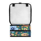 Bright Boho Flowers Flip-top Lunch Bag Plants Printed Offshore