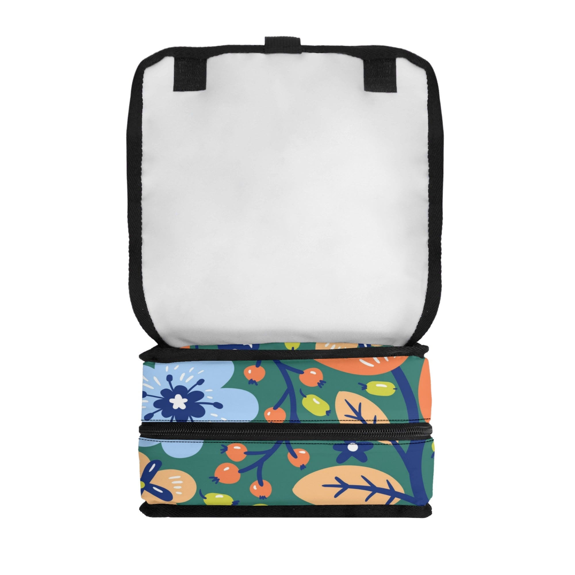 Bright Boho Flowers Flip-top Lunch Bag Plants Printed Offshore