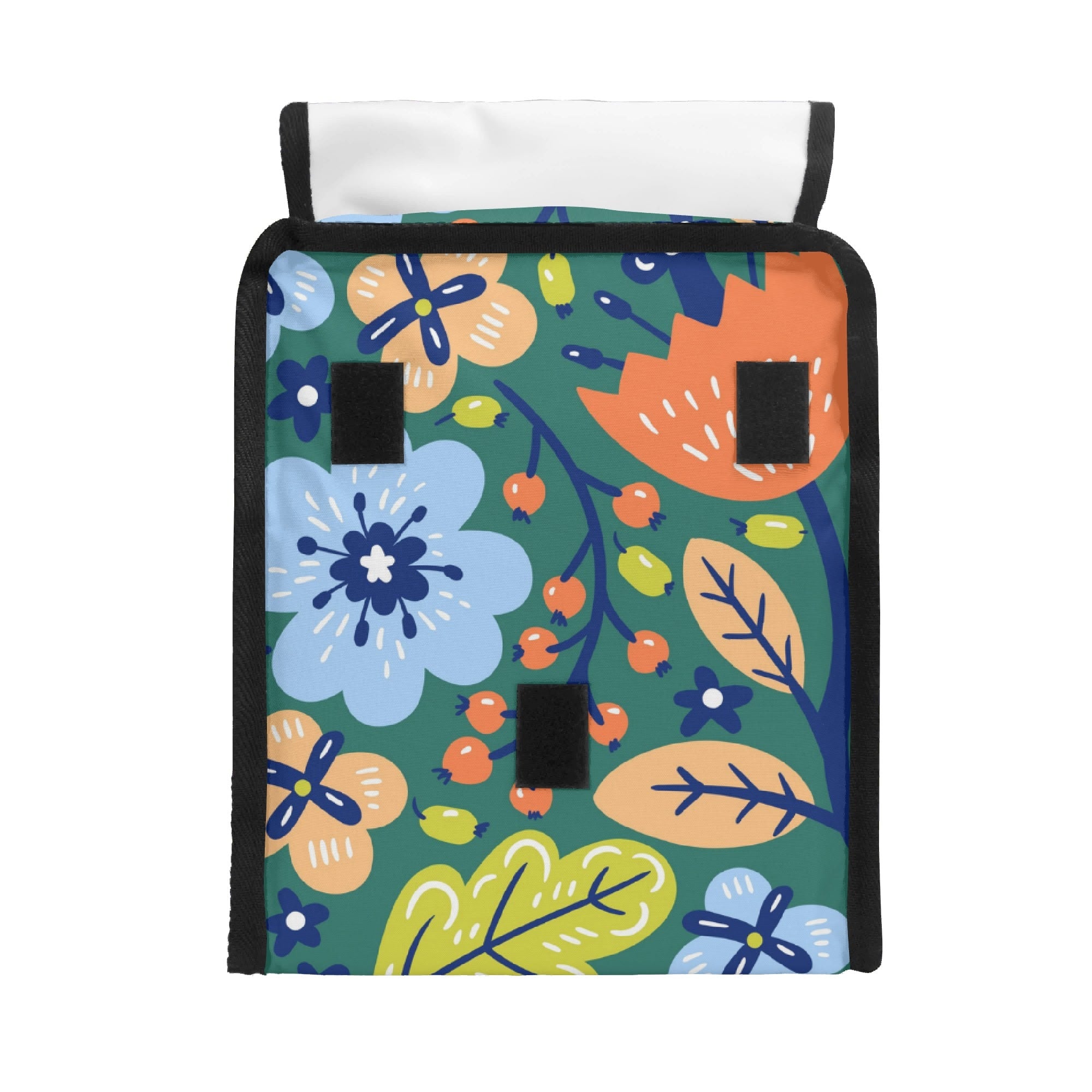 Bright Boho Flowers Flip-top Lunch Bag Plants Printed Offshore