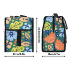 Bright Boho Flowers Flip-top Lunch Bag Plants Printed Offshore