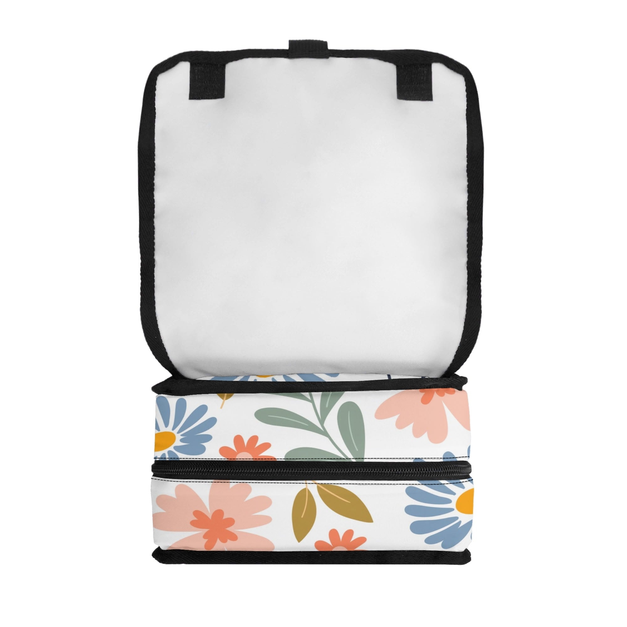 Boho Flowers And Leaves Flip-top Lunch Bag Plants Printed Offshore