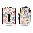 Boho Flowers And Leaves Flip-top Lunch Bag Plants Printed Offshore