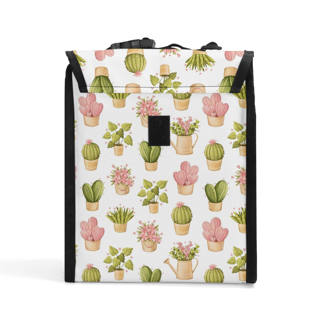 Cactus Pots And Flowers Flip-top Lunch Bag Plants Printed Offshore