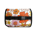 Orange Retro Flowers Flip-top Lunch Bag Printed Offshore Retro