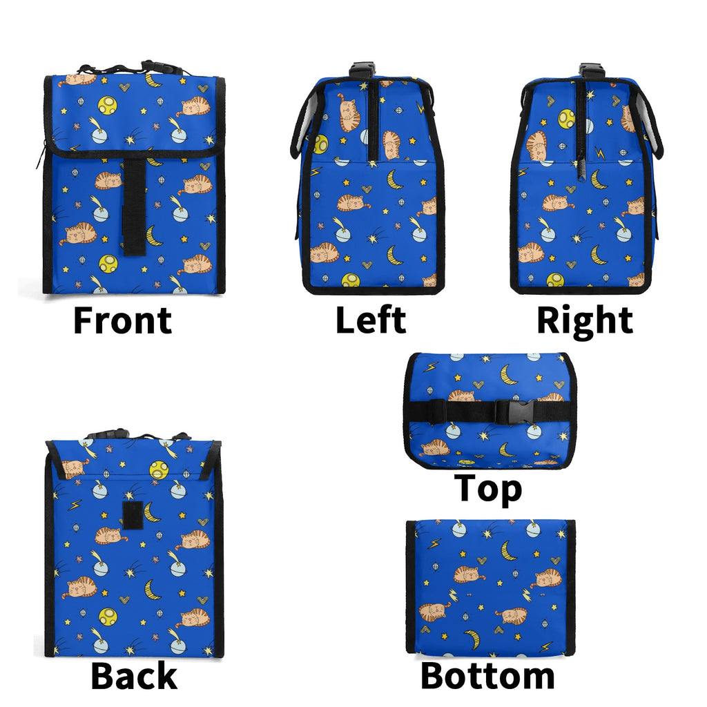 Cats In Space Flip-top Lunch Bag animal Printed Offshore Space