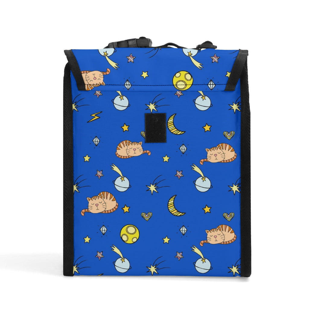 Cats In Space Flip-top Lunch Bag animal Printed Offshore Space