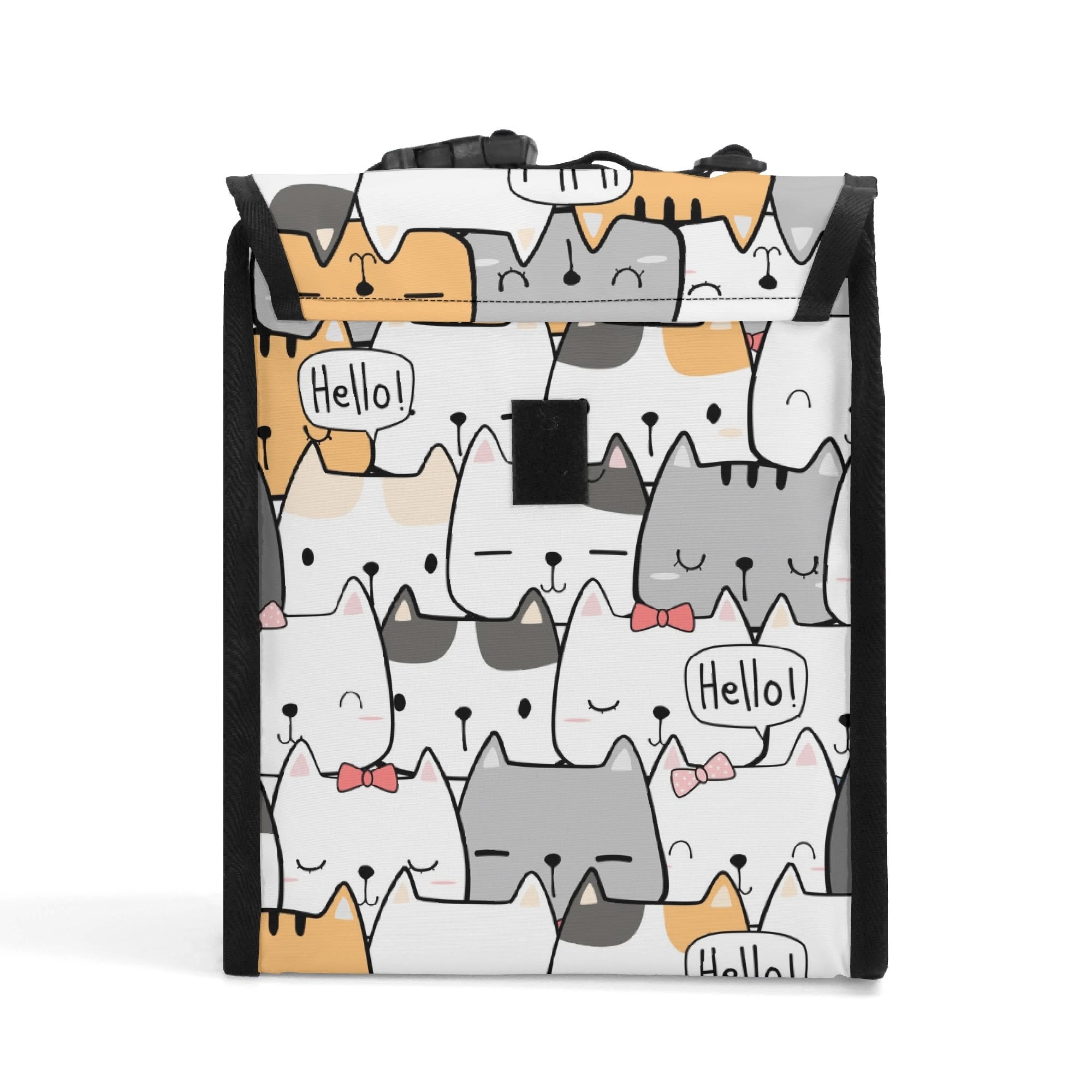 Cat Hello Flip-top Lunch Bag animal Printed Offshore