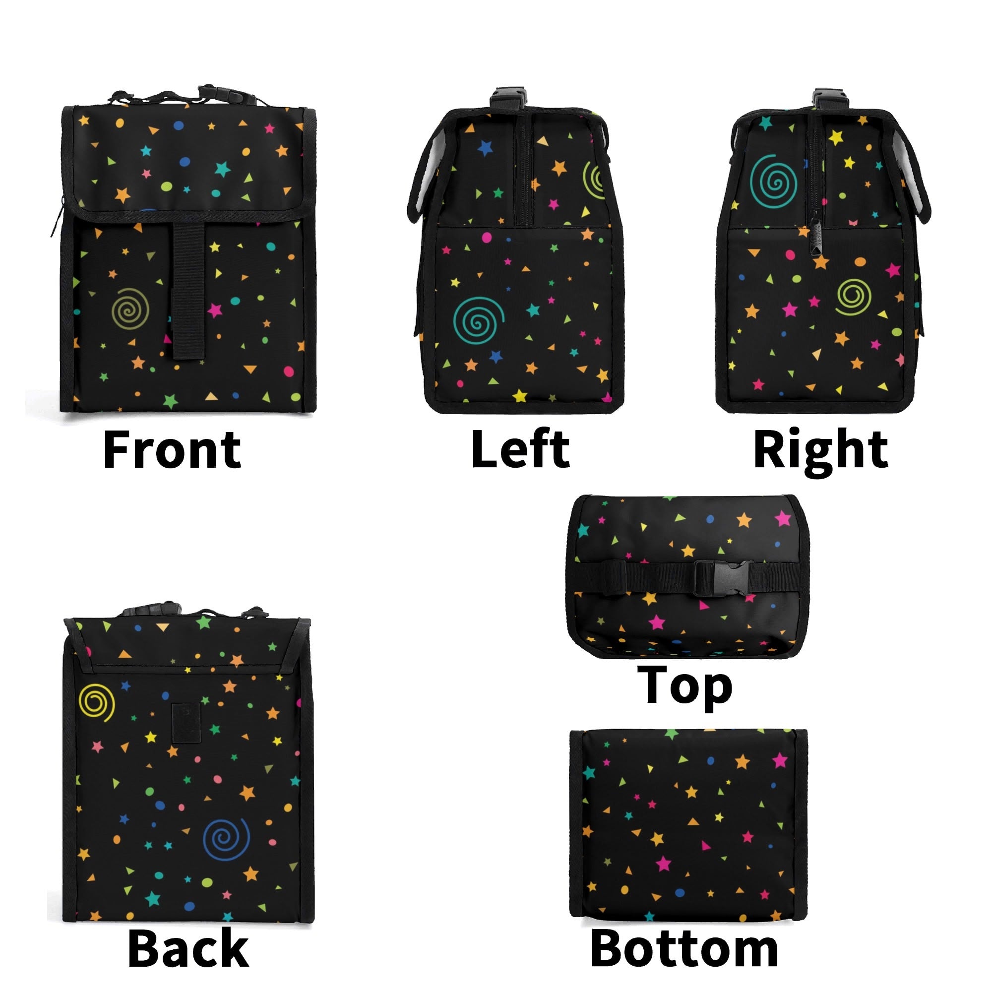 Stars And Swirls Flip-top Lunch Bag Printed Offshore