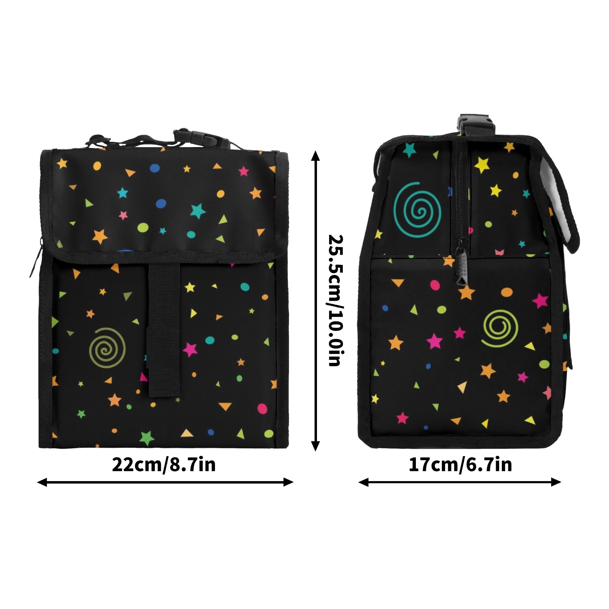 Stars And Swirls Flip-top Lunch Bag Printed Offshore