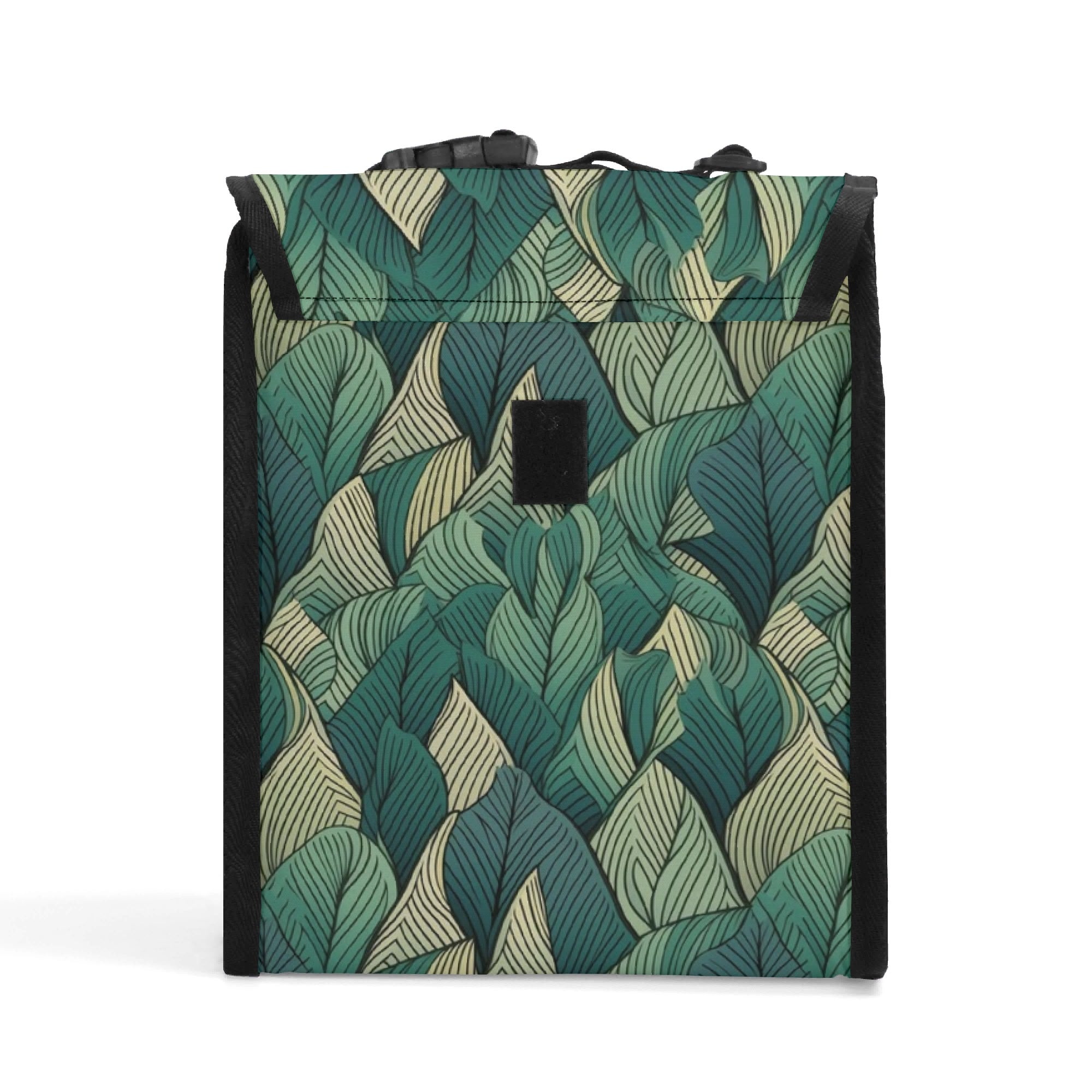 Leaf Pattern Flip-top Lunch Bag Plants Printed Offshore
