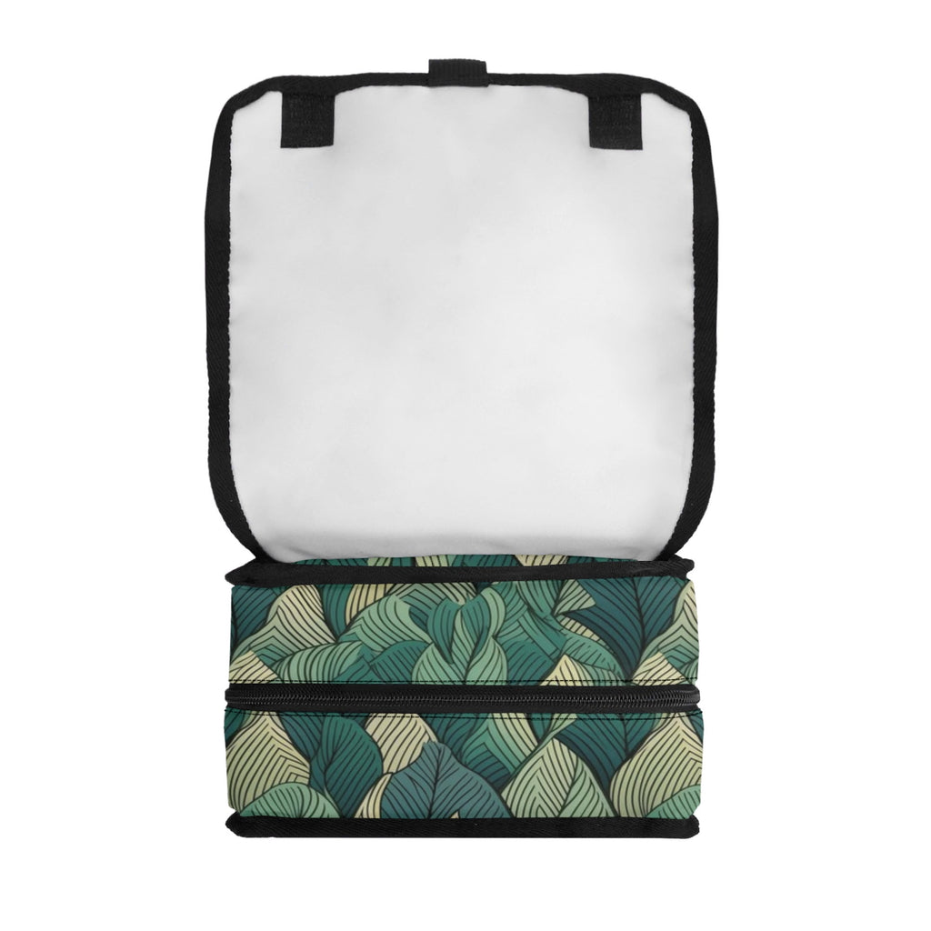 Leaf Pattern Flip-top Lunch Bag Plants Printed Offshore