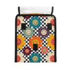 Happy Retro Flowers Flip-top Lunch Bag Flip Top Lunch Bag Printed Offshore Retro