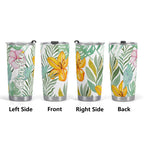 Personalised Tropical Flowers And Leaves Stainless Steel 20oz Travel Mug Personalised 20oz Travel Mug Plants Printed Offshore