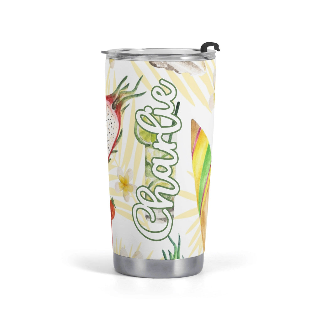 Personalised Tropical Surf Stainless Steel 20oz Travel Mug Default Title Personalised 20oz Travel Mug Printed Offshore Surf