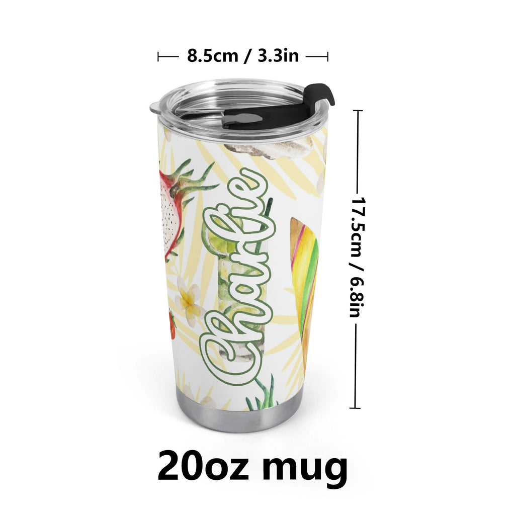 Personalised Tropical Surf Stainless Steel 20oz Travel Mug Personalised 20oz Travel Mug Printed Offshore Surf