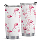 Personalised Flamingos Stainless Steel 20oz Travel Mug Personalised 20oz Travel Mug animal Printed Offshore