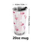 Personalised Flamingos Stainless Steel 20oz Travel Mug Personalised 20oz Travel Mug animal Printed Offshore