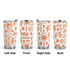 Personalised Orange Surf Stainless Steel 20oz Travel Mug Personalised 20oz Travel Mug Printed Offshore Surf