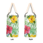 Tropical Flowers On White Luxury PU Leather Handbag Luxury PU Leather Handbag Plants Printed Offshore