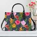 Tropical Floral Luxury PU Leather Handbag L Luxury PU Leather Handbag Plants Printed Offshore