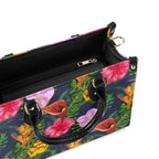 Tropical Floral Luxury PU Leather Handbag Luxury PU Leather Handbag Plants Printed Offshore