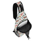 Pretty Moths And Butterflies Chest Crossbody Bag with Adjustable Strap Chest Crossbody Bag animal Printed Offshore