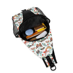 Pretty Moths And Butterflies Chest Crossbody Bag with Adjustable Strap Chest Crossbody Bag animal Printed Offshore