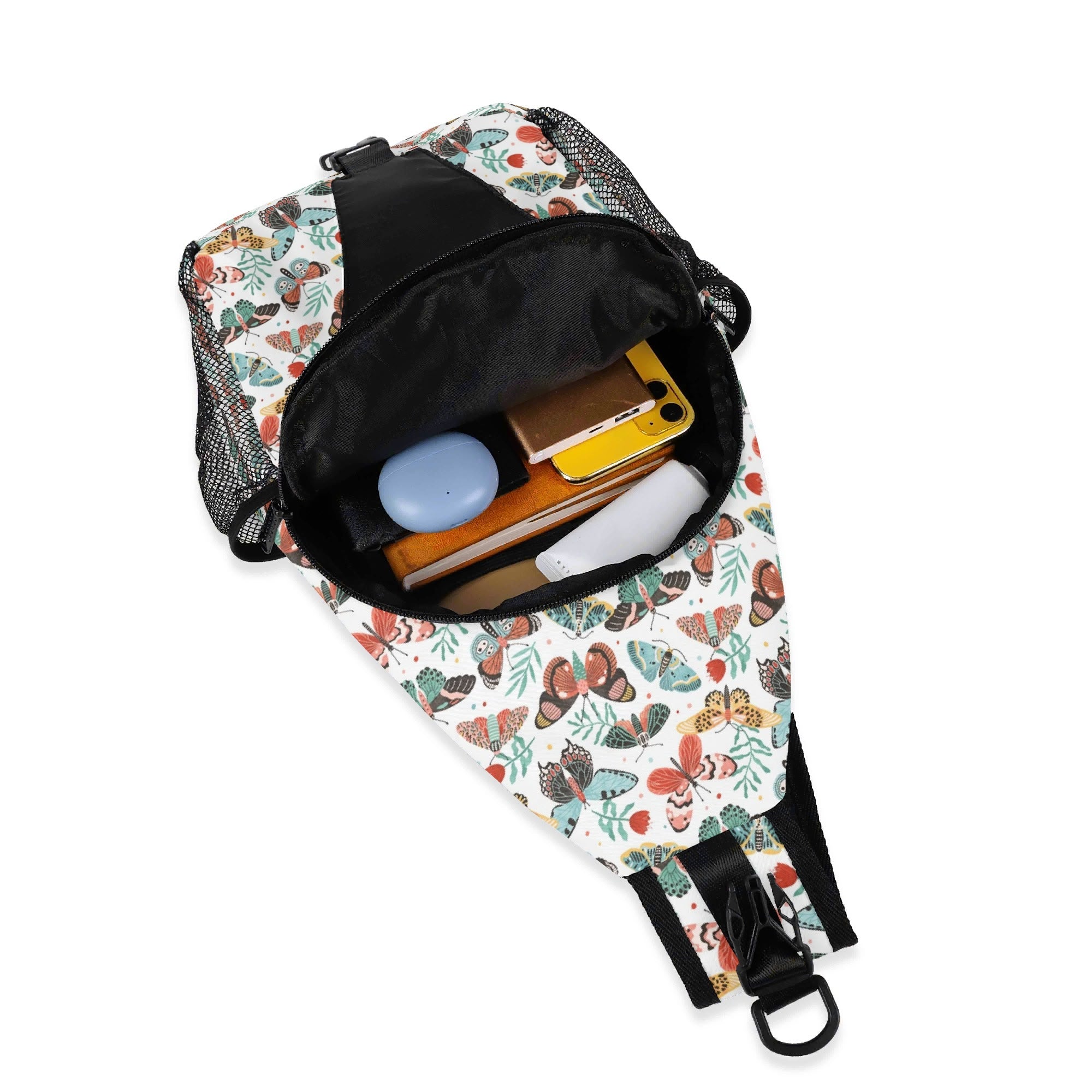 Pretty Moths And Butterflies - Chest Crossbody Bag with Adjustable Strap Chest Crossbody Bag animal Printed Offshore