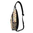 Round Pizzas On White - Chest Crossbody Bag with Adjustable Strap Chest Crossbody Bag Food Printed Offshore