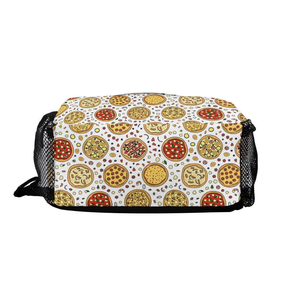 Round Pizzas On White - Chest Crossbody Bag with Adjustable Strap Chest Crossbody Bag Food Printed Offshore