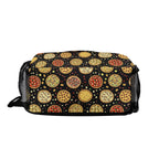 Round Pizzas On Black Chest Crossbody Bag with Adjustable Strap Chest Crossbody Bag Food Printed Offshore