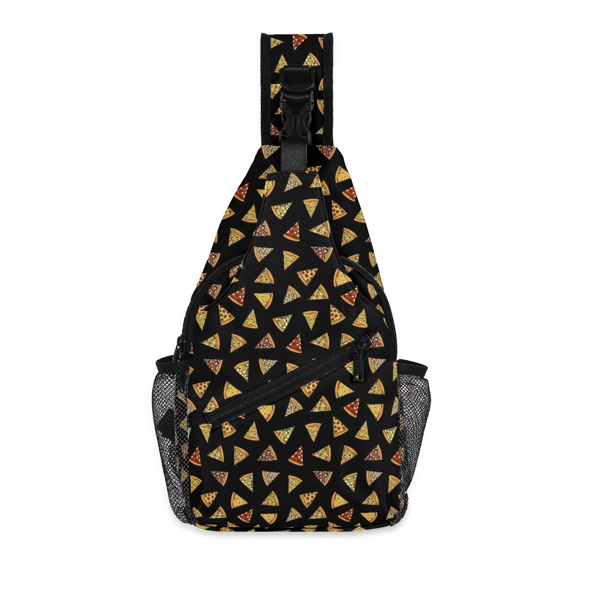 Pizza Slices - Chest Crossbody Bag with Adjustable Strap Default Title Chest Crossbody Bag Food Printed Offshore