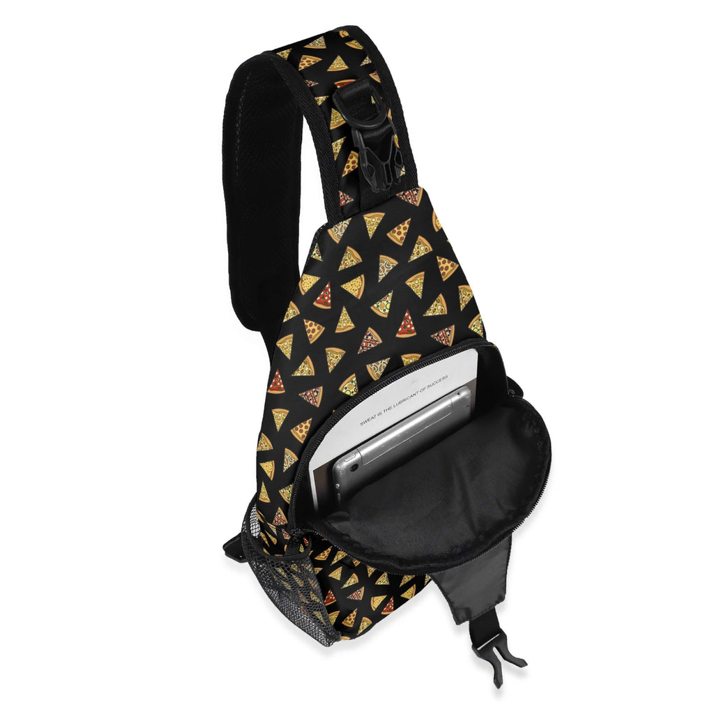Pizza Slices Chest Crossbody Bag with Adjustable Strap Chest Crossbody Bag Food Printed Offshore