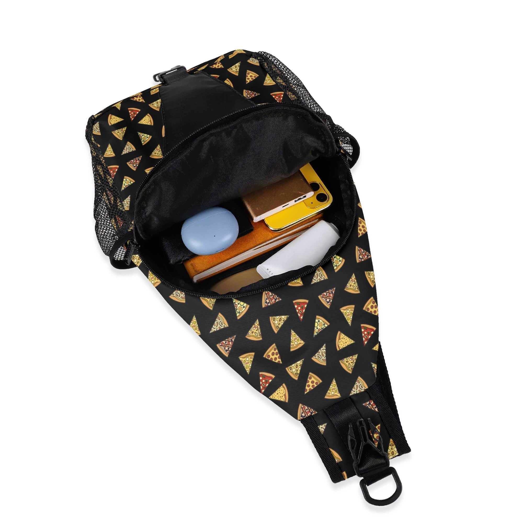 Pizza Slices - Chest Crossbody Bag with Adjustable Strap Chest Crossbody Bag Food Printed Offshore