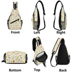 Tropical Surf Chest Crossbody Bag with Adjustable Strap Chest Crossbody Bag Printed Offshore Surf