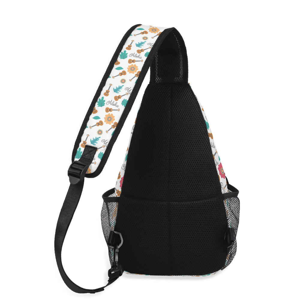 Ukulele - Chest Crossbody Bag with Adjustable Strap Chest Crossbody Bag Music Printed Offshore