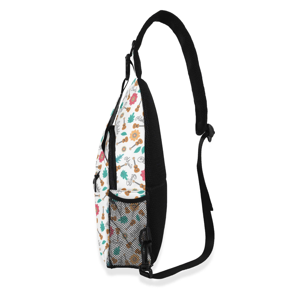 Ukulele - Chest Crossbody Bag with Adjustable Strap Chest Crossbody Bag Music Printed Offshore