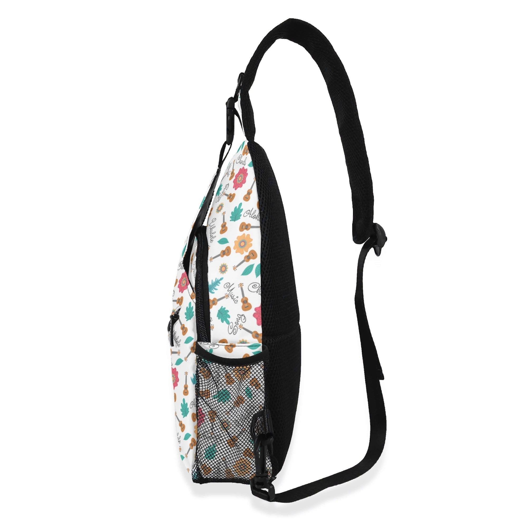 Ukulele - Chest Crossbody Bag with Adjustable Strap Chest Crossbody Bag Music Printed Offshore