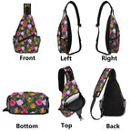 Tropical Floral Chest Crossbody Bag with Adjustable Strap Chest Crossbody Bag Plants Printed Offshore