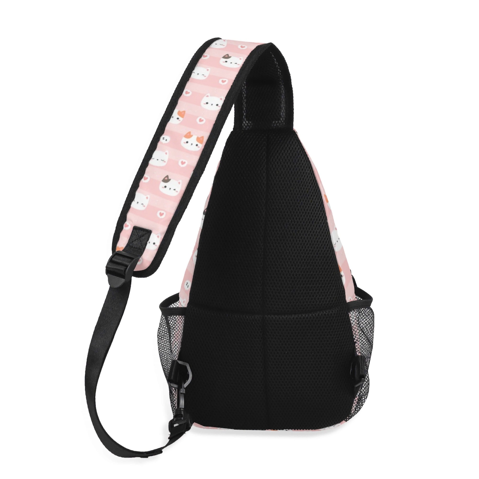 Pink Cats - Chest Crossbody Bag with Adjustable Strap Chest Crossbody Bag animal Printed Offshore