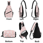 Pink Cats - Chest Crossbody Bag with Adjustable Strap Chest Crossbody Bag animal Printed Offshore
