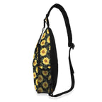 Painted Sunflower - Chest Crossbody Bag with Adjustable Strap Chest Crossbody Bag Plants Printed Offshore