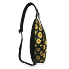 Painted Sunflower - Chest Crossbody Bag with Adjustable Strap Chest Crossbody Bag Plants Printed Offshore