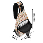 Peace And Love Chest Crossbody Bag with Adjustable Strap Chest Crossbody Bag Printed Offshore Retro