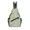 Delicate Frangipani Chest Crossbody Bag with Adjustable Strap Default Title Chest Crossbody Bag Plants Printed Offshore