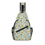 Delicate Frangipani Chest Crossbody Bag with Adjustable Strap Default Title Chest Crossbody Bag Plants Printed Offshore
