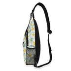 Delicate Frangipani Chest Crossbody Bag with Adjustable Strap Chest Crossbody Bag Plants Printed Offshore